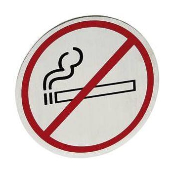 Tabliczka informacyjna samoprzylepna na drzwi - zakaz palenia zakaz palenia - duża