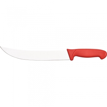 Nóż masarski zakrzywiony L 250 mm czerwony STALGAST