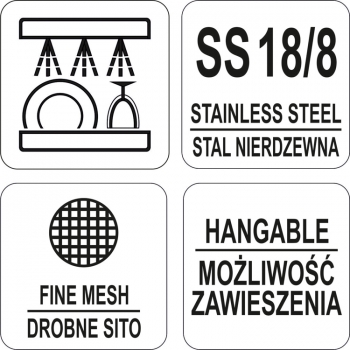 SITO CHIŃSKIE STOŻKOWE SIATKOWE GĘSTE 120MM YATO | YG-00605